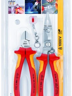 Knipex 00 31 30 BK 2 Piece VDE Side Cutter Installation Pliers &amp; LED Set