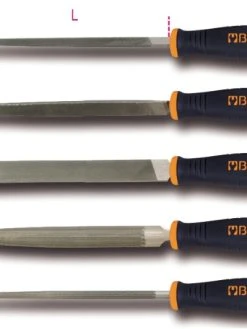 Beta Tools Beta 1719BMA8/S5 5 Piece Set Of Second Cut Files With Plastic Handles