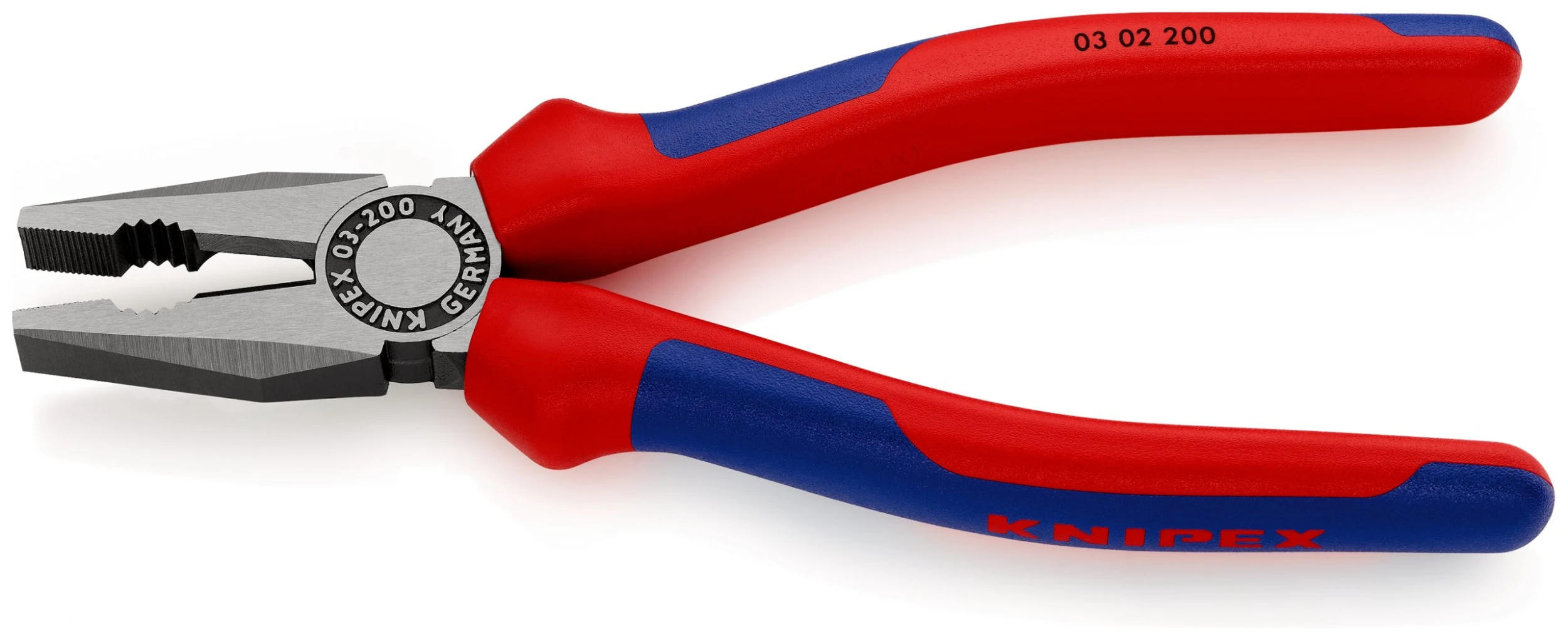 Knipex 03 02 200 Combination Pliers With Multi-Component Grips 200mm - Image 4
