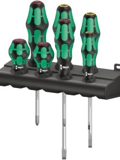 Wera 008900 300/7 Mix 1 7 Piece Kraftform Stubby &amp; Standard Screwdriver Set (Phillips / Slot)