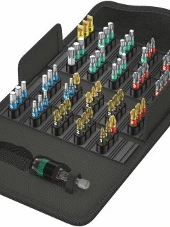 Wera 057441 Bit-Safe 61 BiTorsion 1 Screwdriver Bit &amp; Holder Set PH/PZ/TX/SL/HX