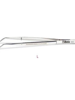 Beta Tools BETA 993 BENT THIN KNURLED POINT PIN SPRING TWEEZERS 145mm