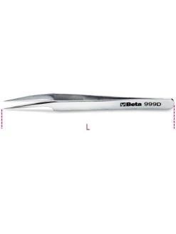 Beta Tools BETA 999D ACID &amp; MAGNETIC RESISTANT EXTRA SLIM ANGLED END SPRING TWEEZERS 115mm