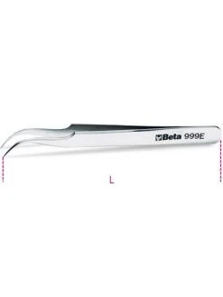 Beta Tools BETA 999E ACID &amp; MAGNETIC RESISTANT EXTRA SLIM CURVED END SPRING TWEEZERS 120mm