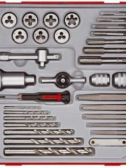 Teng TTDTD34 34 Piece Tap, Die, Drill &amp; Screw Extractor Set