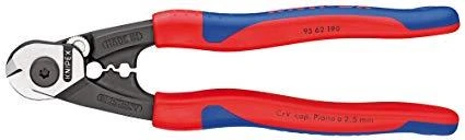 Knipex 95 62 190 SB Wire Rope/Bowden Cable Cutter Multi-Component Grip 190mm (7.1/2in) - Image 2