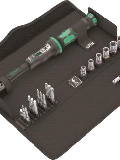 Wera 130110 A6 1/4" Drive 20 Piece Click Bit Holding Torque Wrench Set 2.5-25Nm