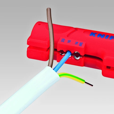 Knipex 16 64 125 SB Round & Flat Cable Dismantling Stripping Tool 13mm - Image 5