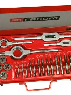 Facom 221.227J1 31 Piece Tap And Die Set M3 To M12
