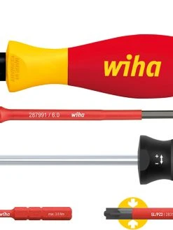 Wiha 38074 TorqueVario®-S 5 Piece VDE Slim Electricians Torque Screwdriver Set