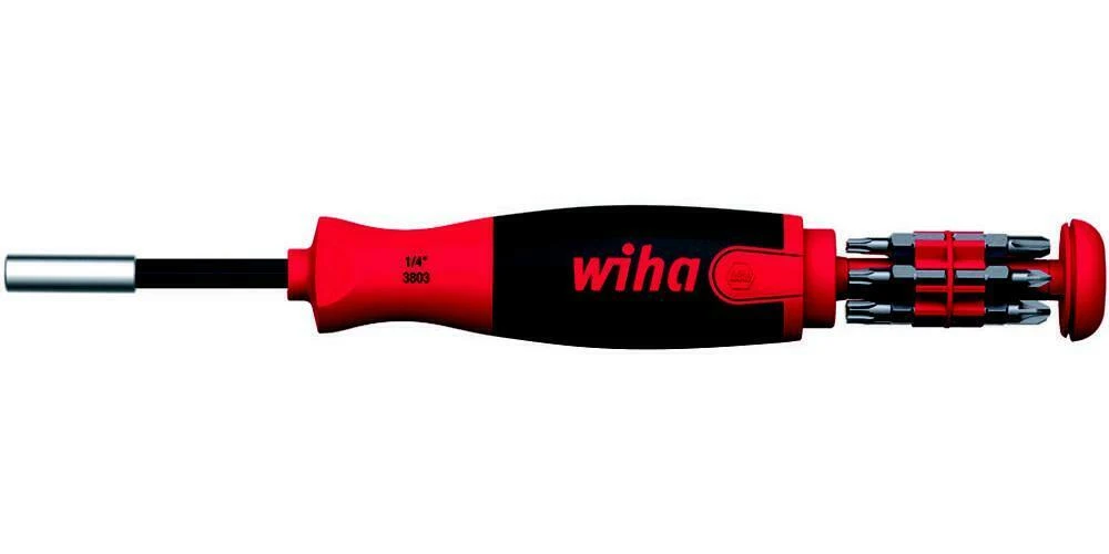 Wiha 43895 1/4" LiftUp 26 Piece Magazine Bit Holder Screwdriver & Bits Set