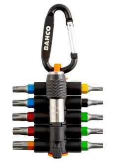 Bahco 59S/TCS11-1 "Sticky" Torx Colour Coded Screwdriver Bit Set & Holder T10-T40