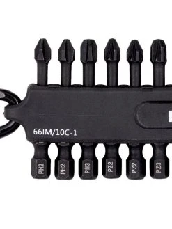 Bahco 66IM/10C-1 10 Piece 1/4" Impact Screwdriver Bit Set Pozi/Phillips/Torx - 50mm Long