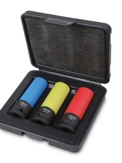 Beta Tools Beta 720 LC/C3 3 Piece 1/2" Drive Alloy Wheel Nut Impact Socket Set 17, 19 &amp; 21mm