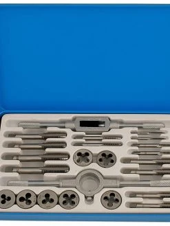 Laser Gunson 23 Piece Whitworth Tap And Die Set 1/8"-1/2" BSW In A Metal Case