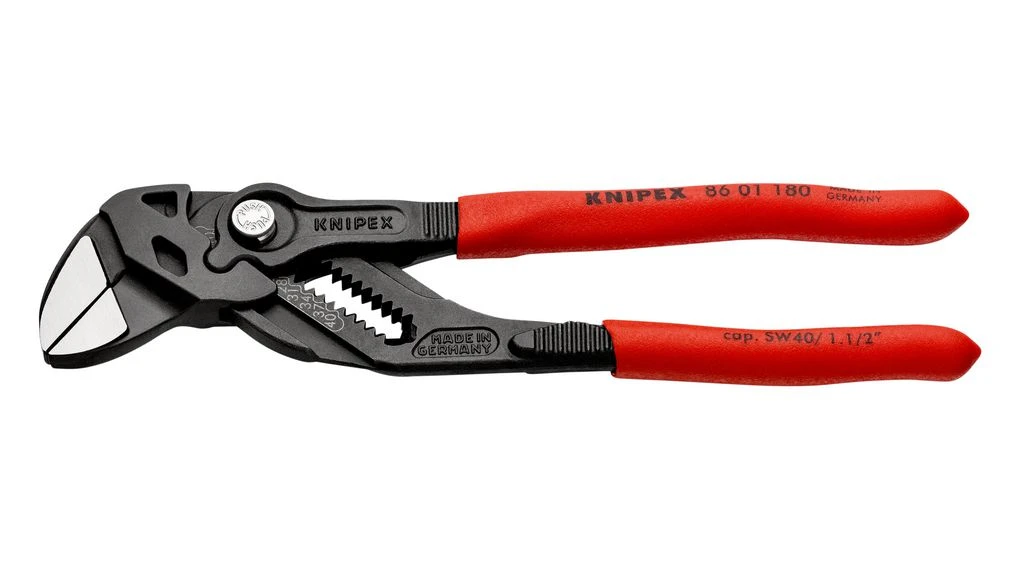 Knipex 86 01 180 Lock Button Waterpump Slip Joint Pliers 180mm (40mm Capacity)
