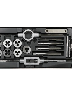 Sealey AK321 Carbon Steel Metric Tap &amp; Die Threading Set + Holder &amp; Wrench