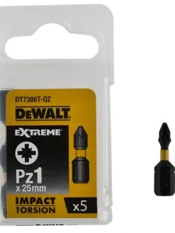 Dewalt DT7386T 25mm Impact Torsion Screwdriver Bits PZ1 (x5)