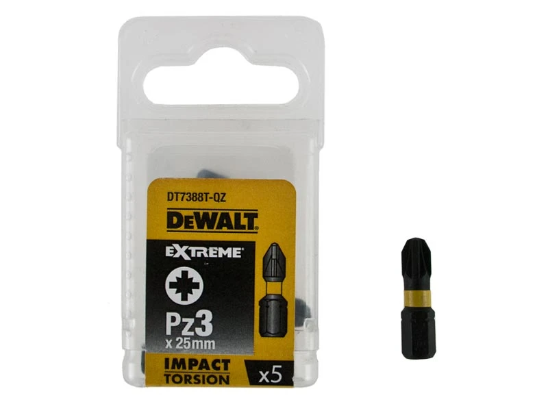 Dewalt DT7388T 25mm Impact Torsion Screwdriver Bits PZ3 (x5)
