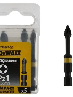 Dewalt DT7390T 50mm Impact Torsion Screwdriver Bits PZ1 (x5)