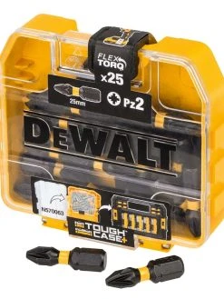 DeWalt DT70556T-QZ 25mm PZ2 Pozi Extreme Torsion Bit Set In A Plastic Case