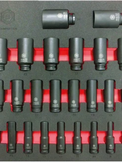 Britool Hallmark LDHMPSET836 25 Piece 1/2" Drive Deep Impact Socket Set 8-36mm
