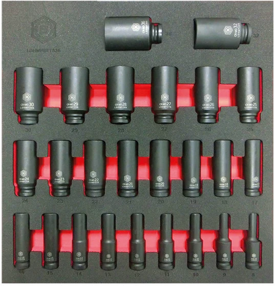 Britool Hallmark LDHMPSET836 25 Piece 1/2" Drive Deep Impact Socket Set 8-36mm
