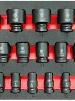 Britool Hallmark LHMPSET836 25 Pce 1/2" Drive Impact Socket Set Sizes: 8 - 36mm
