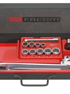 Facom J.205E 3/8" Drive Manual Set Torque Wrench With Socket Module &amp; Accessories 2-10 DaN.m