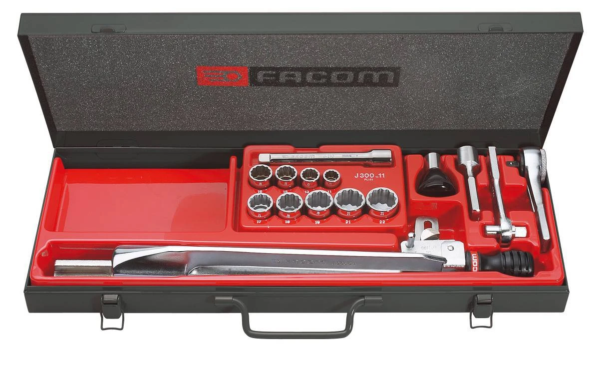 Facom J.205E 3/8" Drive Manual Set Torque Wrench With Socket Module & Accessories 2-10 DaN.m