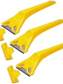 Pack Of 3 X Stanley 0-28-590 Window Scrapers - Triple Pack
