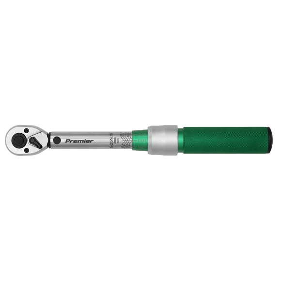 Sealey STW901 Torque Wrench Micrometer Style 1/4"Sq Drive 5-25Nm - Calibrated