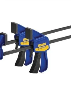 Irwin Quick-Grip T5062QCEL7 Medium Duty One-Handed Bar Clamp / Spreader 150mm / 6″ Twin Pack