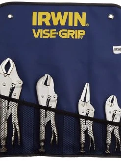 Irwin Vice-Grip Irwin Vise-Grip T71 4 Piece Original Curved, Straight And Long Nose Locking Pliers Set In Kit Bag