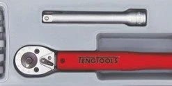 Teng Tools Teng TTX3892 22 Pce. 3/8" Torque Wrench &amp; End Fittings Set In Tool Box Tray