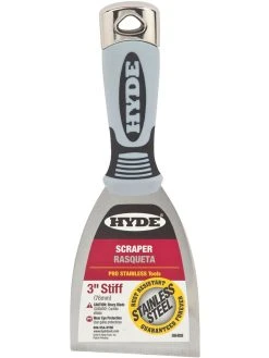 Hyde 06408 3" (75mm) Stiff Professional Stainless Chisel End Paint / Gasket Scraper
