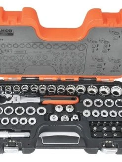 Bahco S530T 53 Piece Pass-Through / Go Thru Multi Drive Metric Ratchet Socket Set